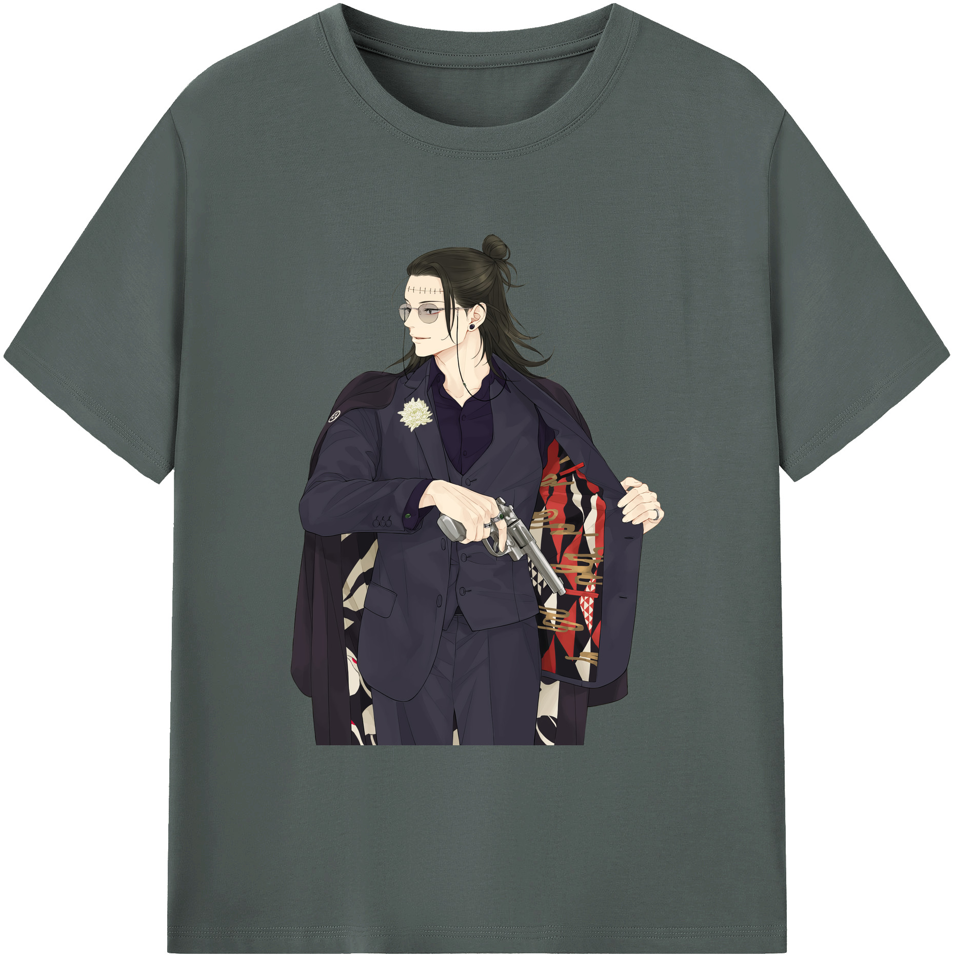 （画像用） 呪術廻戦 Jujutsu Kaisen 綿100％ メンズ半袖Tシャツ｜肌触りやわらか＆通気性